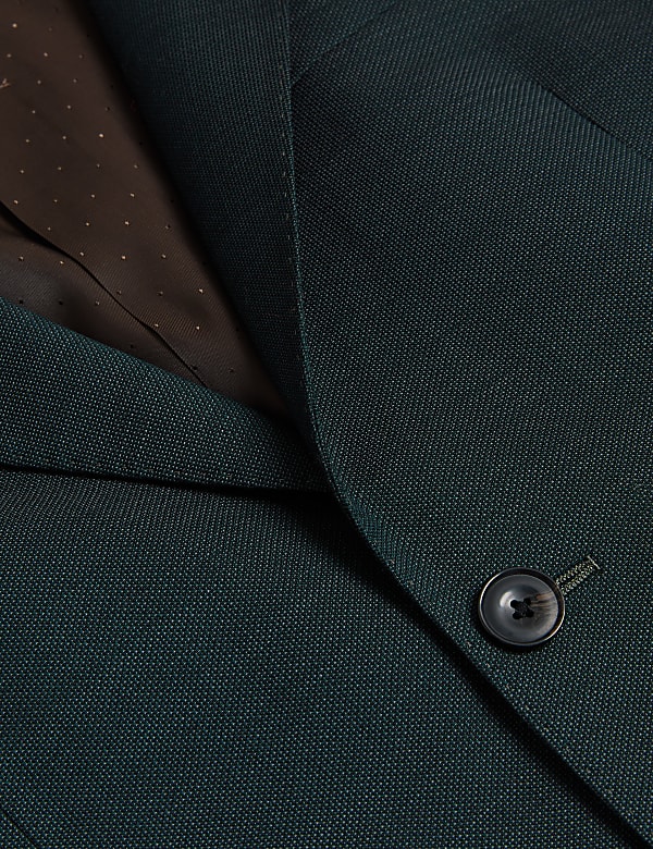 Tailored Fit Pure Wool Textured Suit Jacket