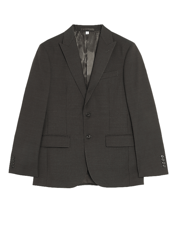 Tailored Fit Pure Wool Textured Suit Jacket