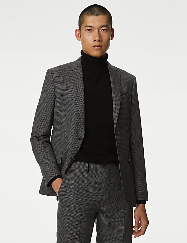 Tailored Fit Wool Blend Suit Jacket - KG