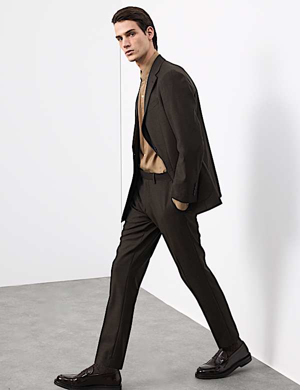 ז'קט חליפה מחויט מבד עשיר בצמר - IL