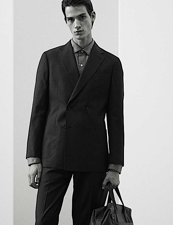 ז'קט חליפה מחויט מבד עשיר בצמר - IL