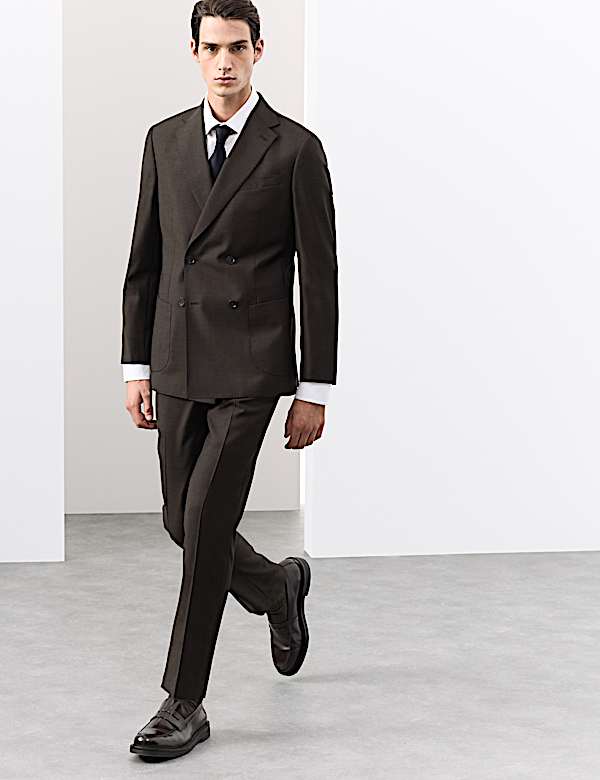 ז'קט חליפה מחויט מבד עשיר בצמר - IL