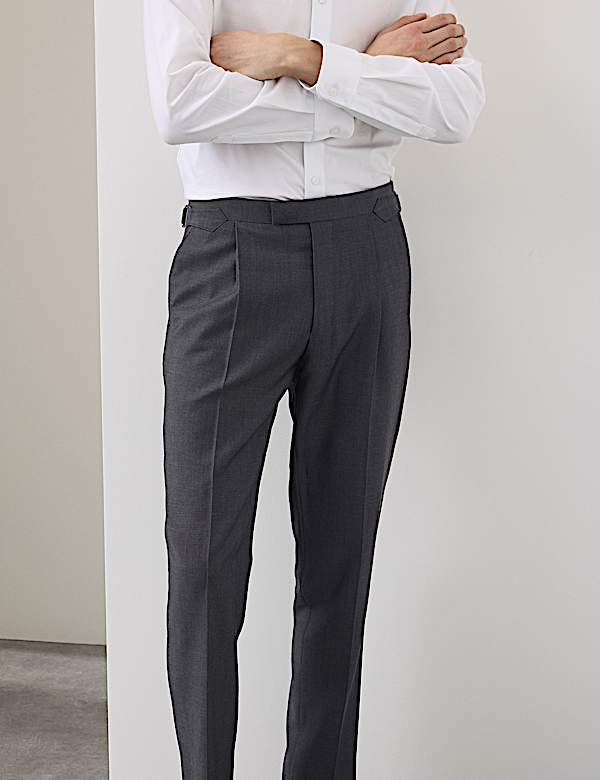 Tailored Fit Wool Rich Suit Trousers with Mohair - RS
