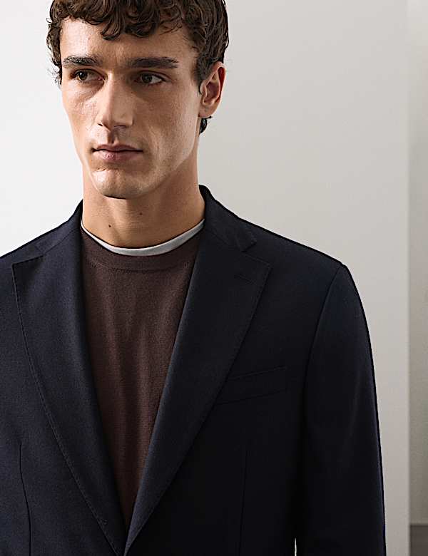 Tailored Fit Italian Wool Blend Performance Jacket - CA