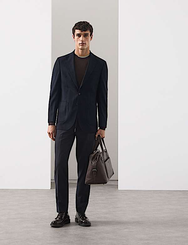 Tailored Fit Italian Wool Blend Performance Jacket - CA