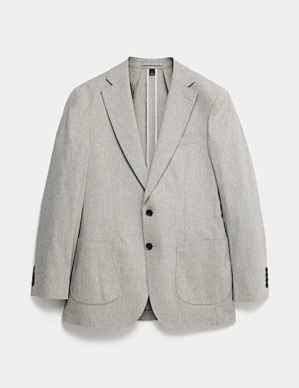 Veste coupe ajust&eacute;e en laine m&eacute;lang&eacute;e italienne Performance - FR