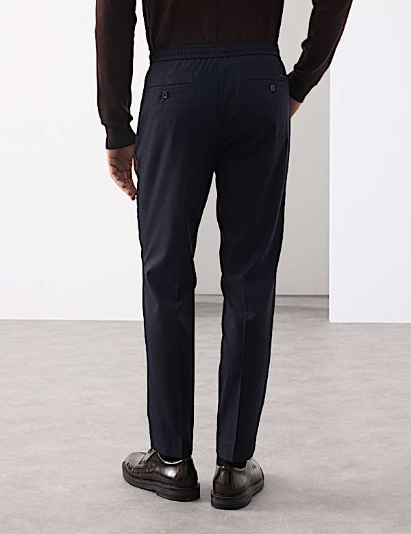 Tailored Fit Italian Wool Blend Performance Trousers - IL