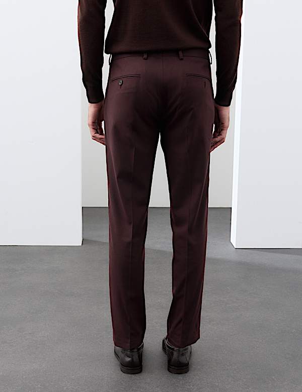 Pantalones de traje t&eacute;cnicos en mezcla de lana italiana - US