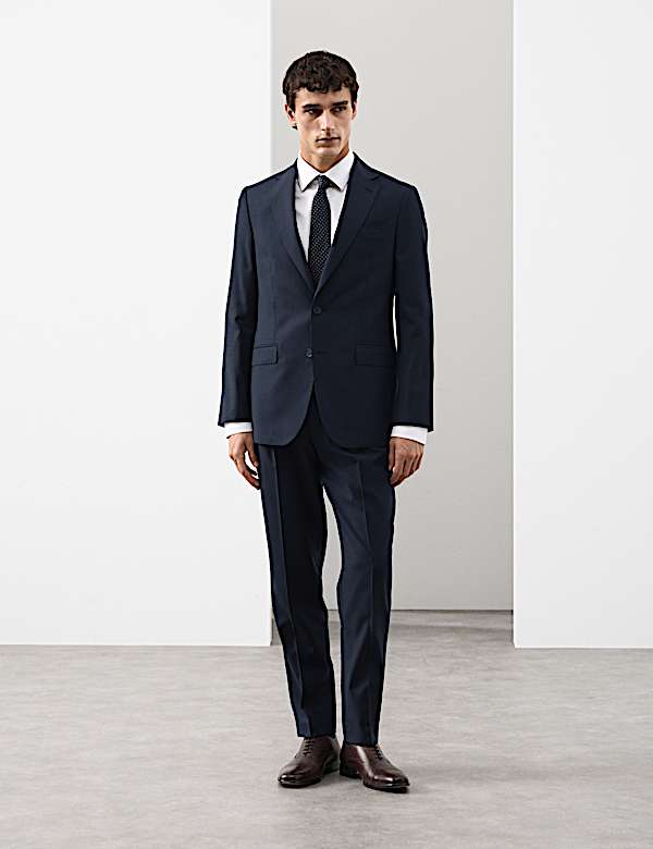 Pantalon coupe ajustée à petits carreaux 100 % laine - FR