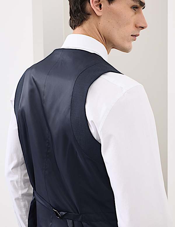Wool Linen Blend Slub Waistcoat - LU