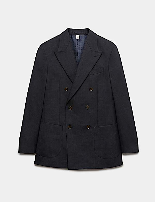 Tailored Fit Wool Blend Suit Jacket - NZ