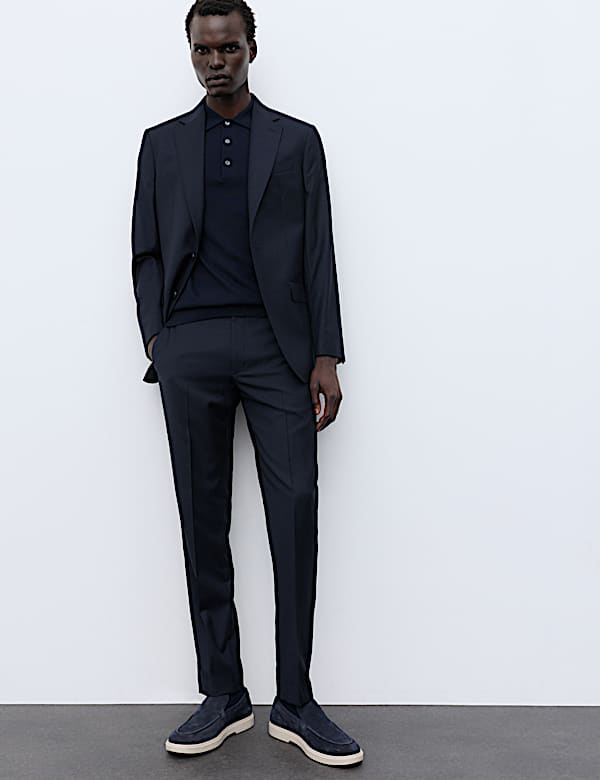 Tailored Fit Pure Merino Wool Trouser - US