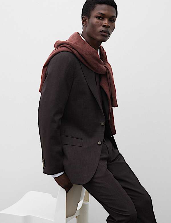 Tailored Fit Wool Blend Suit Jacket - UA