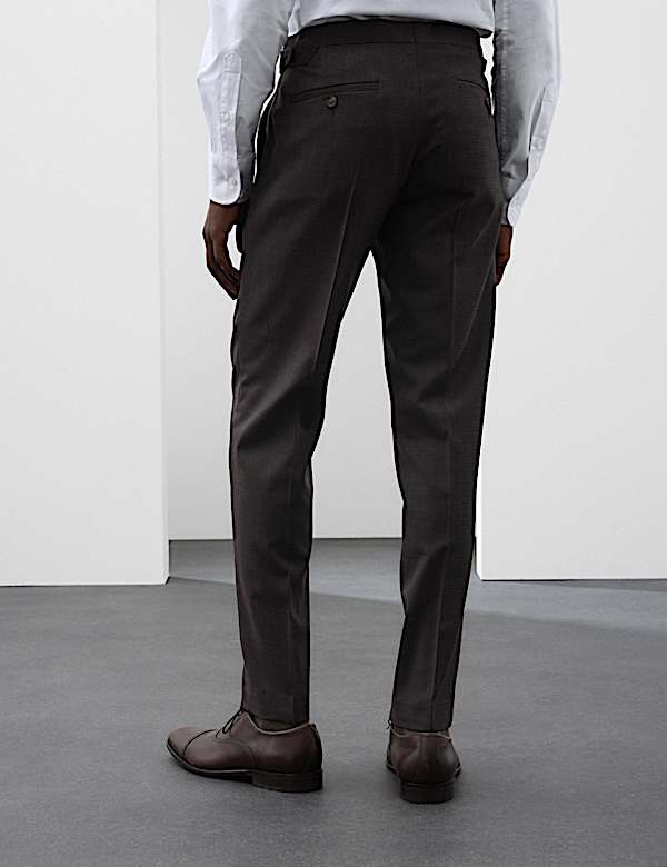 Tailored Fit Wool Blend Suit Trousers - UA