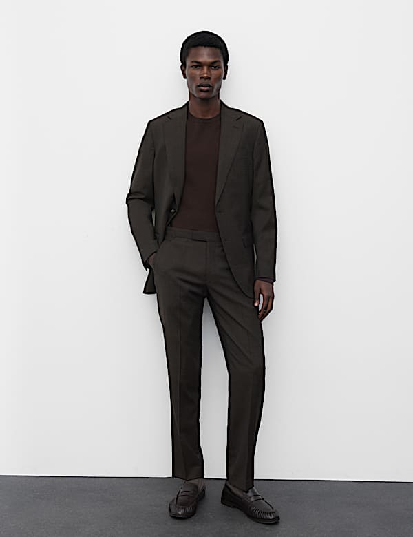 Tailored Fit Wool Blend Suit Trousers - UA