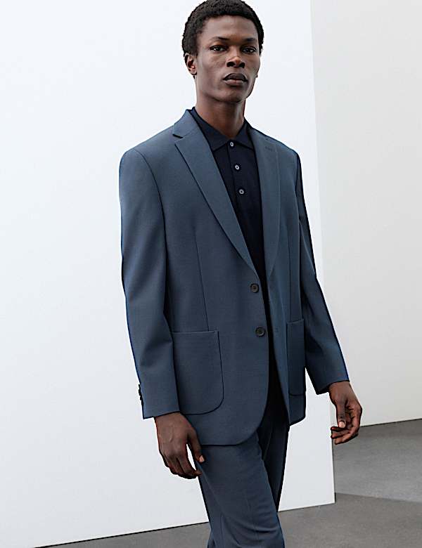 Tailored Fit Performance Twill Suit Jacket