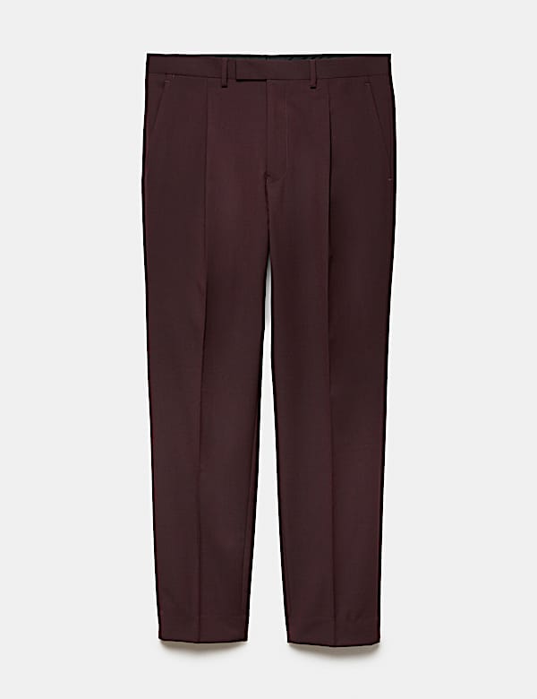 Regular Fit Wool Rich Suit Trousers with Merino Wool - AL