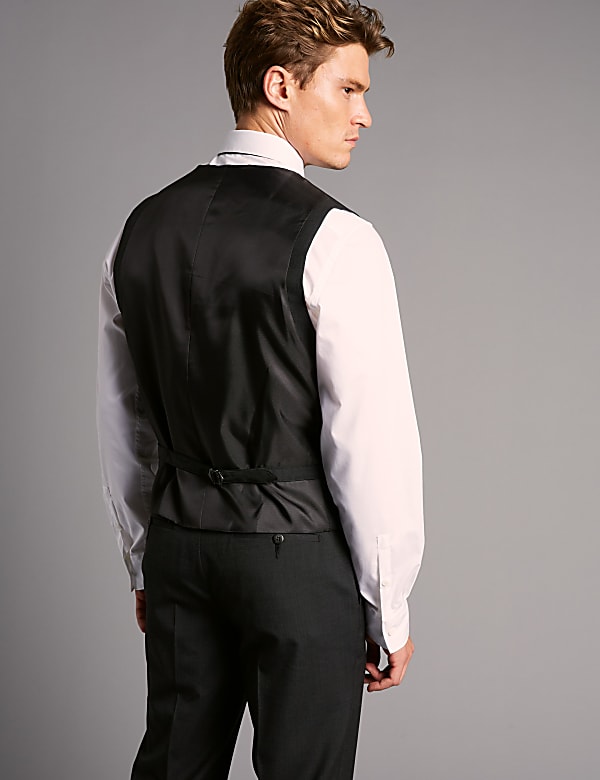 Charcoal Tailored Fit Italian Wool Waistcoat