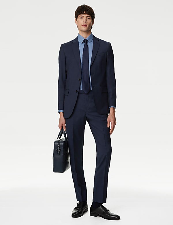 Tailored Fit Pure Wool Twill Suit Jacket