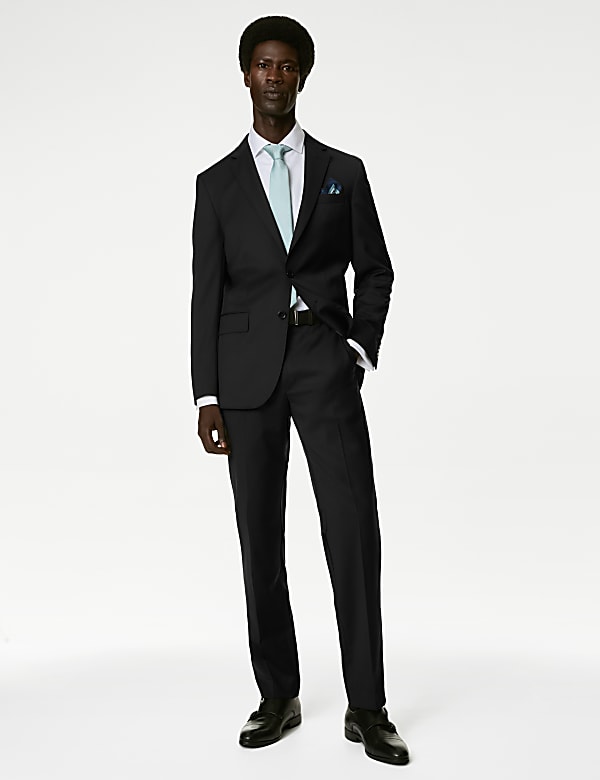Tailored Fit Pure Wool Twill Suit Jacket