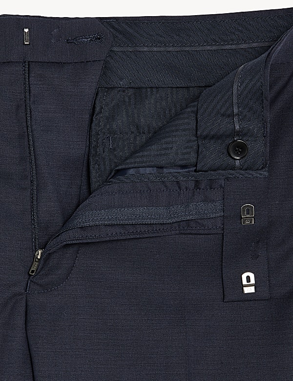 Tailored Fit Pure Wool Suit Trousers