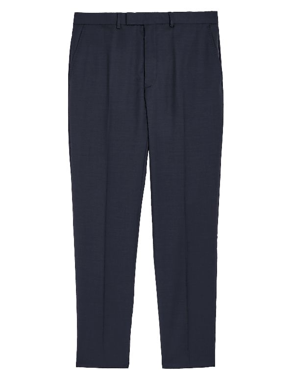 Tailored Fit Pure Wool Suit Trousers