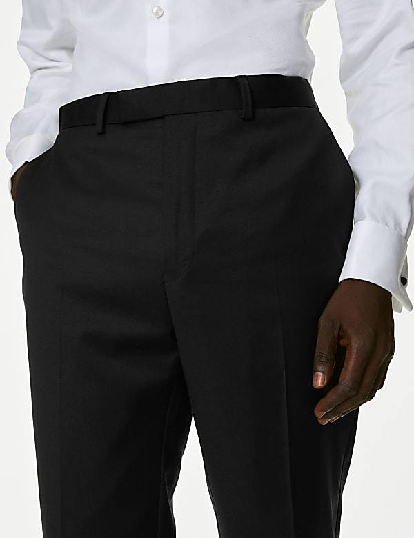 Tailored Fit Pure Wool Suit Trousers