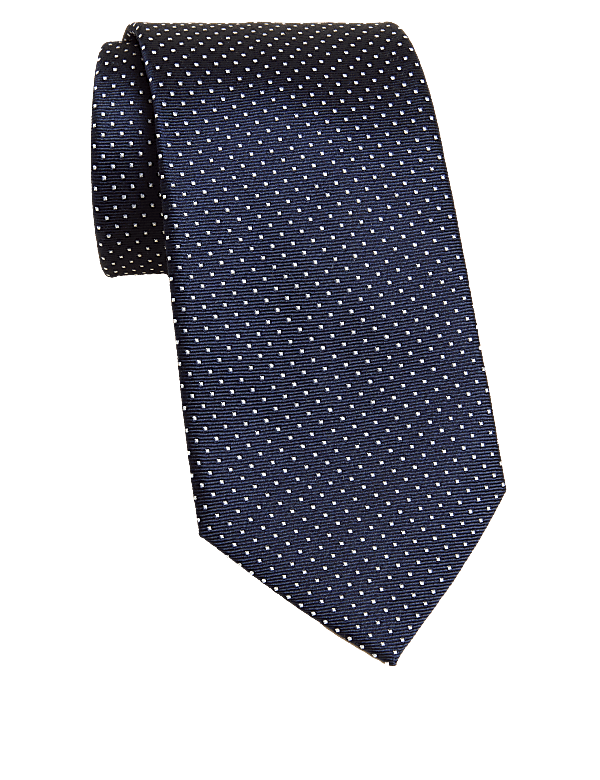 Pin Dot Pure Silk Tie