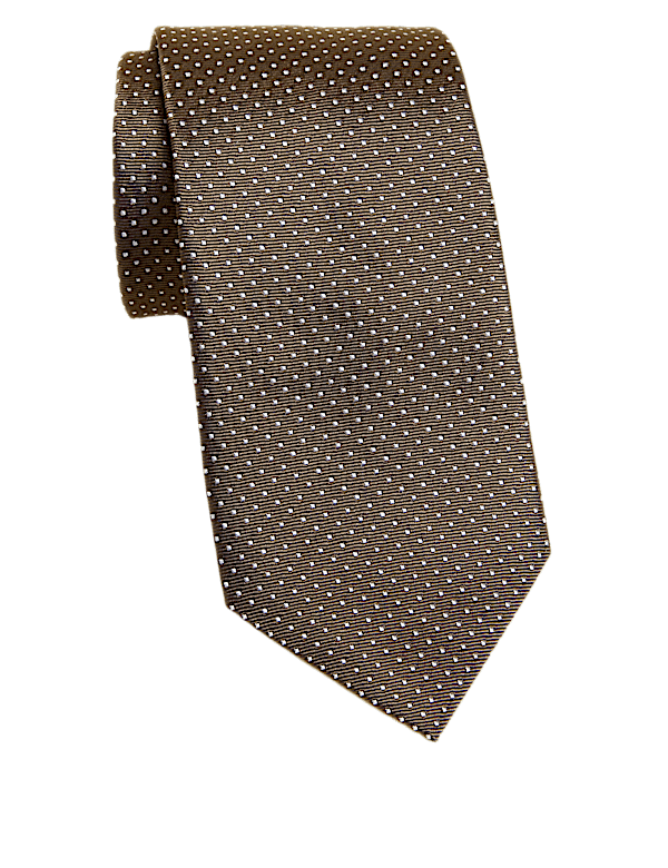 Pin Dot Pure Silk Tie