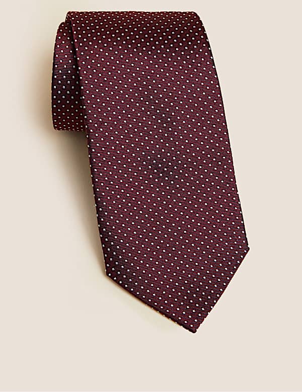 Pin Dot Pure Silk Tie
