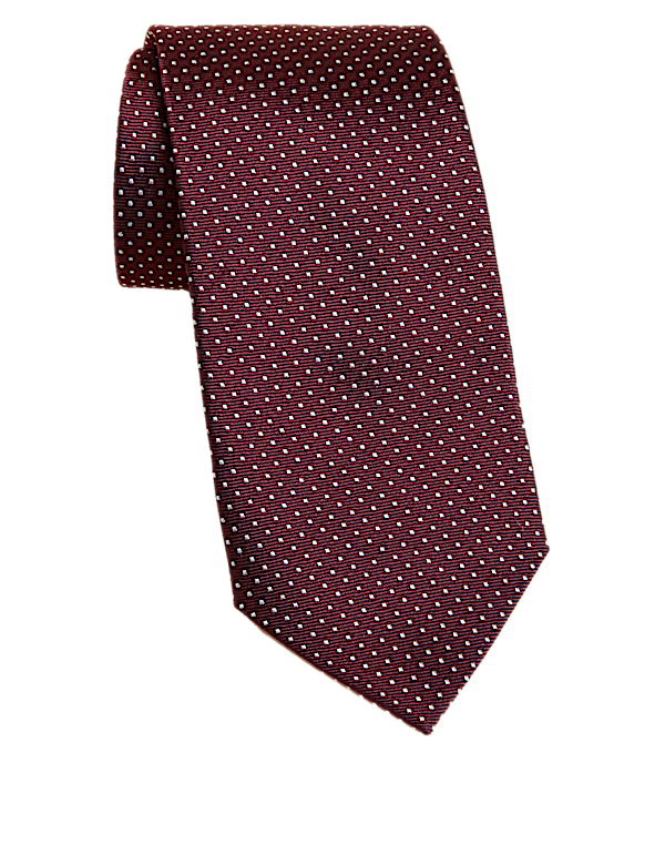 Pin Dot Pure Silk Tie