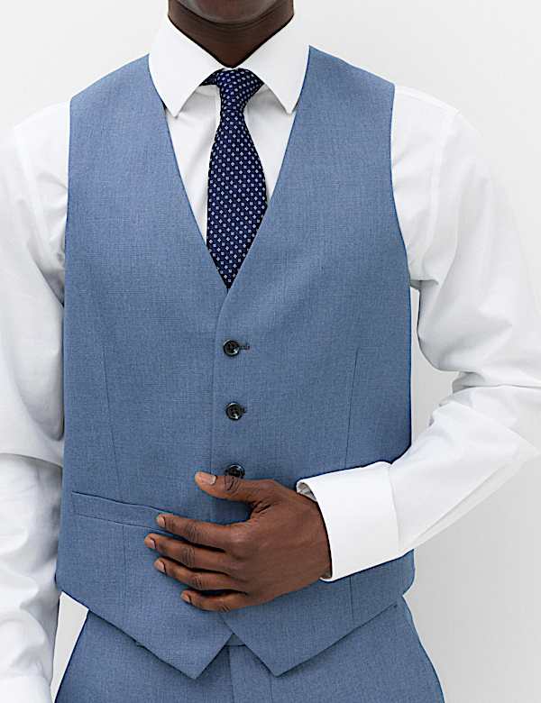 Gilet de costume textur&eacute; - FR