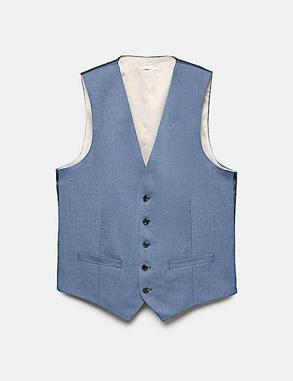 Gilet de costume textur&eacute; - FR