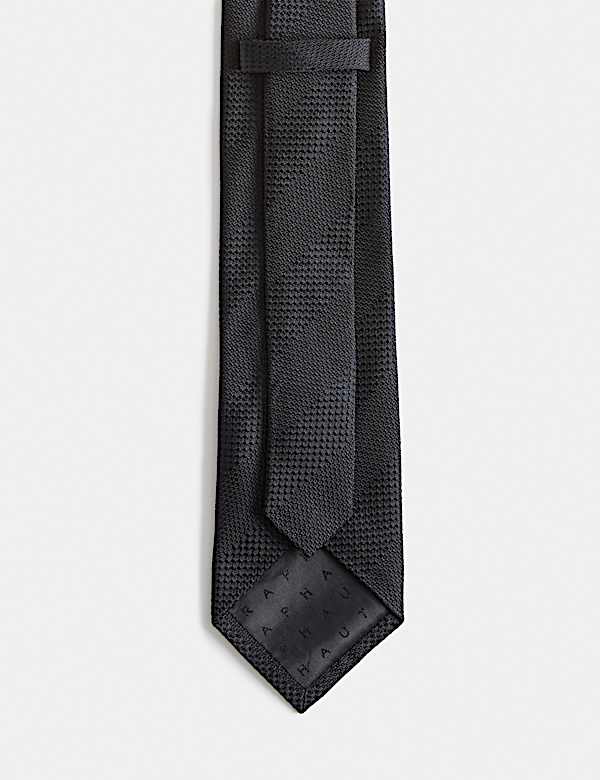 Textured Striped Pure Silk Tie - LV