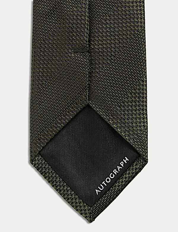 עניבת פסים ממשי טהור עם טקסטורה - IL