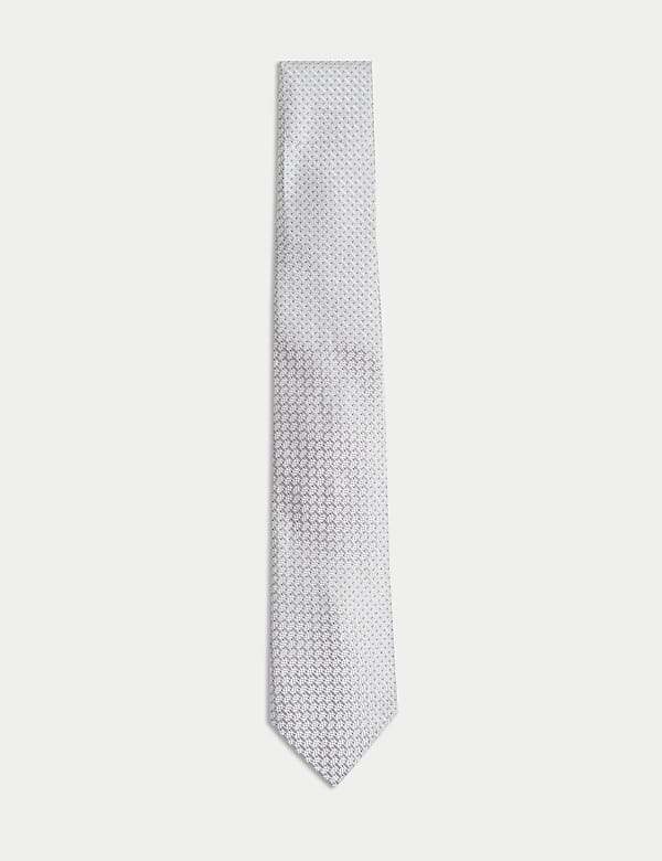 Slim Textured Pure Silk Tie - SK