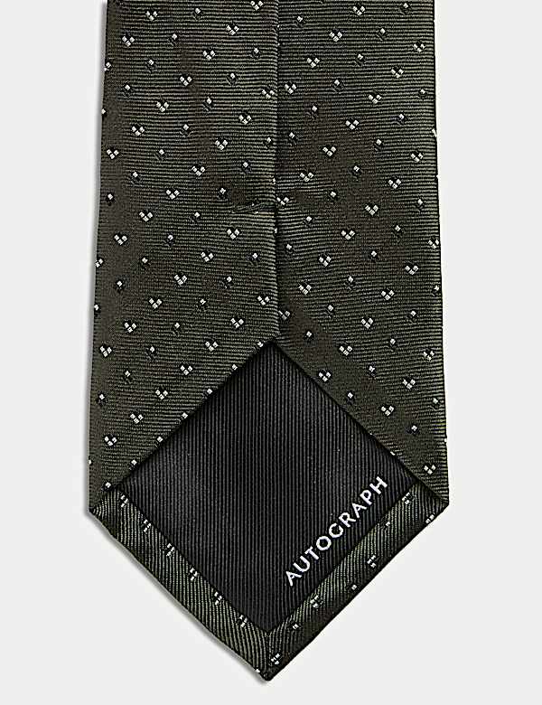 Slim Geometric Pure Silk Tie - EE