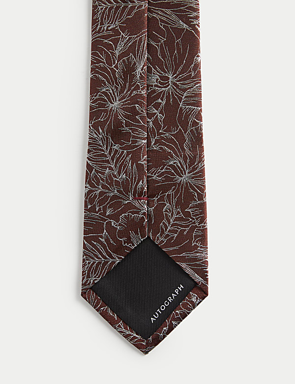 Floral Pure Silk Tie - DK