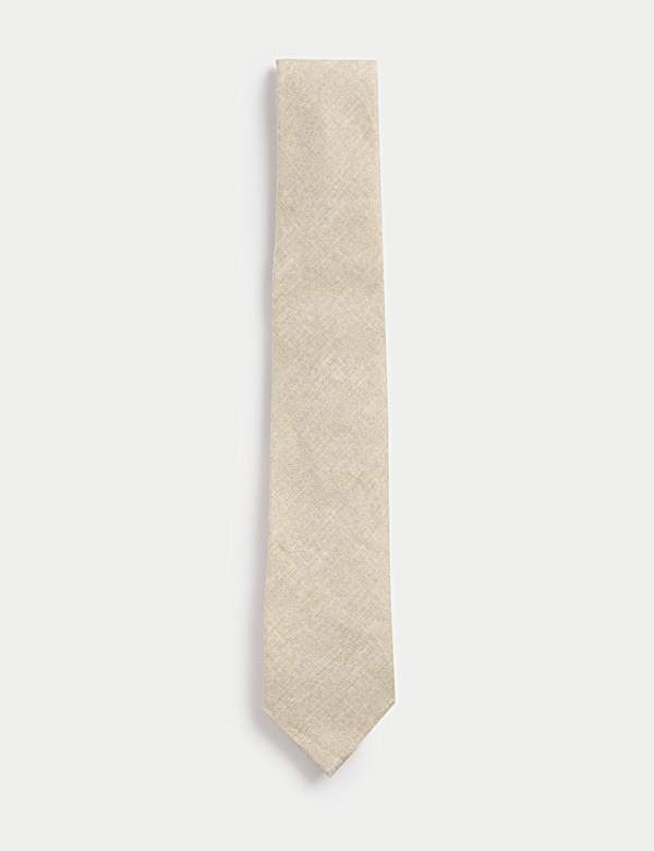 Linen Silk Blend Tie - LV