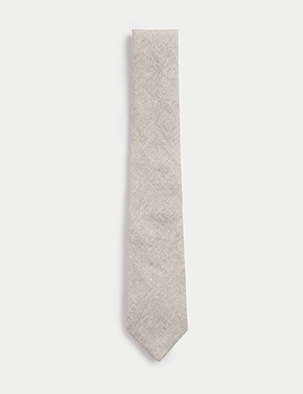 Linen Silk Blend Tie - CZ