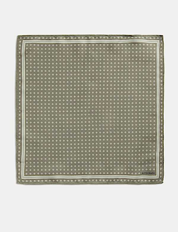Geometric Pure Silk Pocket Square - DK