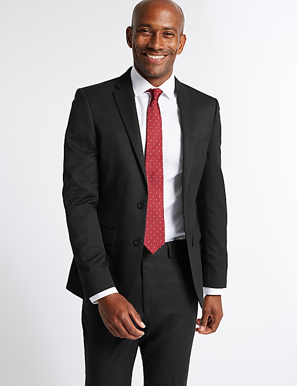 Black Modern Slim Fit Jacket