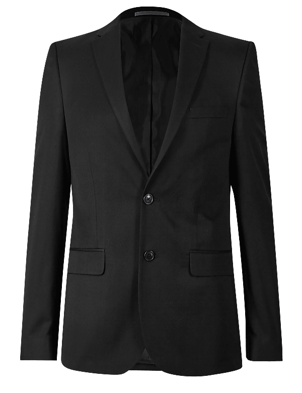 Black Modern Slim Fit Jacket