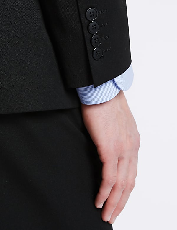 Black Regular Fit Suit Jacket