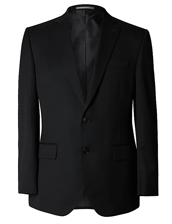 Black Regular Fit Suit Jacket