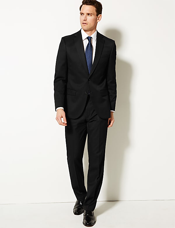 Black Regular Fit Trousers