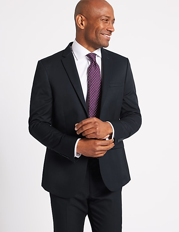 Navy Skinny Fit Jacket