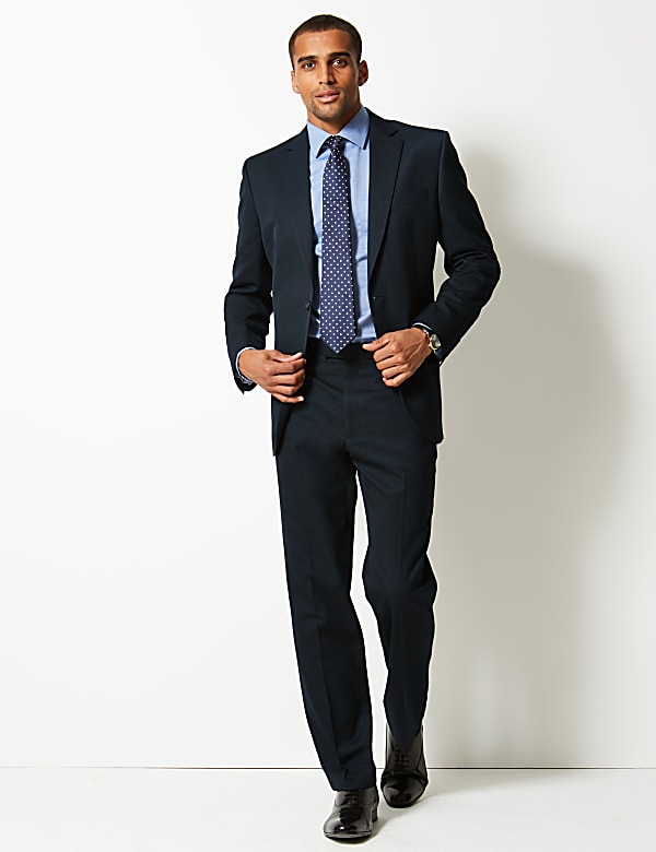 Navy Regular Fit Jacket