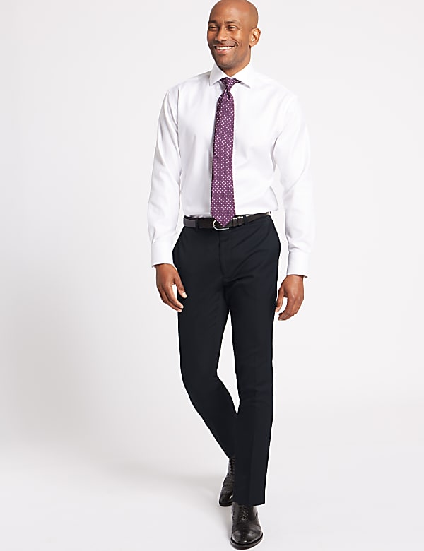 Navy Skinny Fit Suit Trousers