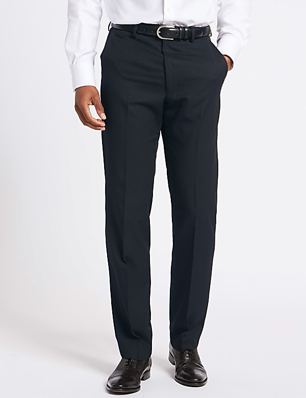 Navy Regular Fit Trousers